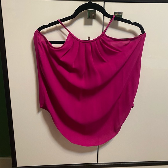 Magenta Pink Joie Spaghetti Strap Flowy & Sexy Silk Camisole - Picture 6 of 12
